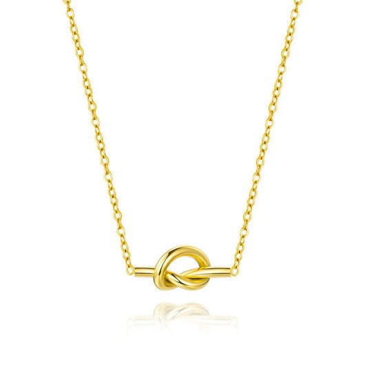 Heart Knot Titanium Steel Non fading Titanium Steel Necklace Women's Fashion Versatile Necklace